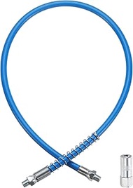 HARFINGTON Grease Gun Hose Kit 31.5" 10000 PSI Spring Flex High Pressure Quick Release Grease with G