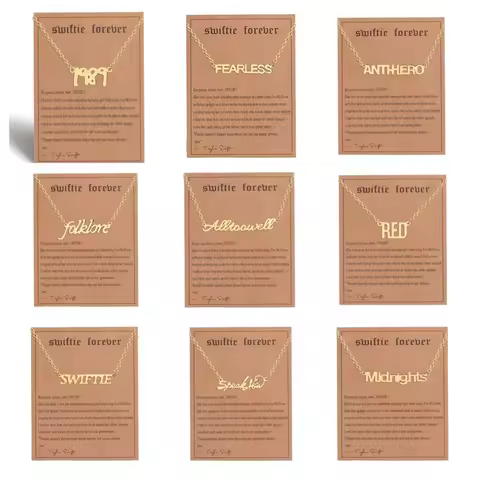 Stainless Steel Inspired Necklace for Women Folklore 1989 Speaknow Fearless Eras Speaknow Reputation