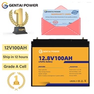 GENTAI POWER Lithium Battery 12.8V 100AH LiFePO4 Battery solar 15000 cycle long life Battery Recharg