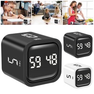Cube Timer 500mAh Rechargeable Rotation Timer Compact Time Management Cube Portable Productivity Tim
