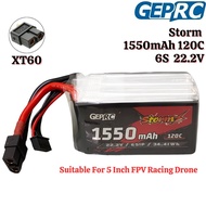 GEPRC Storm 6S 1550mAh 120C 22.2V Lipo Battery With XT60 Plug GEP1550/120-6S