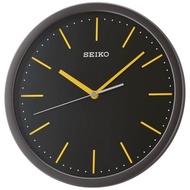 Seiko Black Dial Yellow Indicators Wall clock QXA476Y