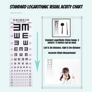 Standard Logarithmic Vision Chart E Shape Font Adult Child Version Waterproof Material Vision Test C