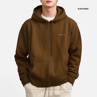 Kattoen Plain Hoodie Jumper Jacket - Caramel 290 Gsm