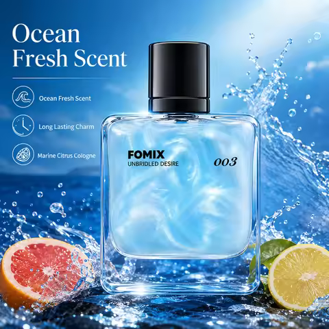 FOMIX 003 Blue Men’s Perfume Marine Citrus Cologne Long Lasting Fresh Ocean Aquatic Woody Scent Eau 