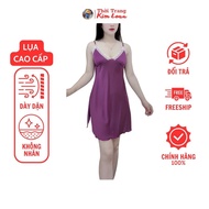 [VIP46,VIP47,VIP48] - Women's two-piece nightgown with lace, slits, multi-colored breast pads, high-