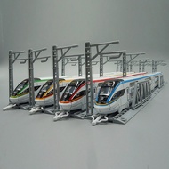 Ready Stock Diecast Model Toy Double Decker CRH High Speed  Train With Tracks