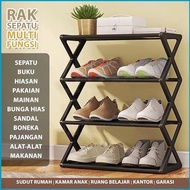 Estation - Multipurpose Minimalist Portable 4-Tier Shoe Rack for Shoes & Sandals