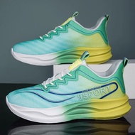 ใหม่ 2025 Mens Breathable Running รองเท้าตาข่ายน้ําหนักเบา Upper Shock Absorption สบายๆสบายๆกีฬารองเ