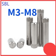 304 stainless steel knurled cylindrical pin shaft pin hinge pin M3/M4/M5/M6/M8 【SS-HX】