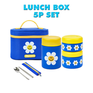 Wiggle x Glasslock Lunch Box 4P SET / ชุดกล่องข้าวสแตนเลสเก็บอุณหภูมิ 4ชิ้น/ชุด + กระเป๋าเก็บอุณหภูม