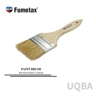 fumetax kuas cat tembok / dinding gagang plastik putih 1 inch - 4 inch - 2 inch