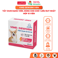 Vemedim Vime-Deworm tẩy giun sán cho chó uống 1 liều duy nhất hộp 10 viên