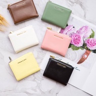 ☀CHARLES  KEITH spring simple pure color toffee color multi-card mini wallet female Charles And Kei 