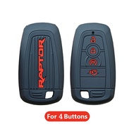 【COOL】 Silicone Rubber Car Key Holder for Ford Raptor BRONCO F150 F250 F350 Smart Remote Keyless Ski