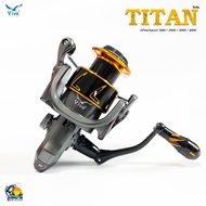 รอกตกปลา รอกสปินนิ่ง สปุนอลูมิเนียม วีว่า VIVA TITAN TT Series 1000 / 2000 / 3000 / 4000  (New Black