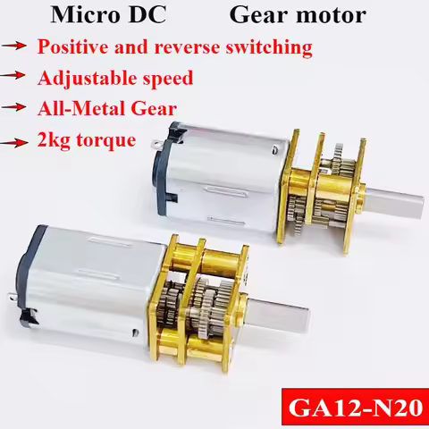 GA12-N20 DC 3V 6V 12V Micro Metal Gear Motor Gear Wheel Gear Motor 30RPM 50RPM 60RPM 100RPM 150RPM 2