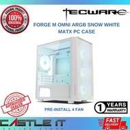 Tecware Forge M Omni ARGB Snow White MATX Desktop Casing Case Chassis (TWCA-FORGEM-PWOM)