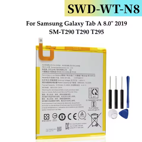 New SWD-WT-N8 Tablet Battery For Samsung Galaxy Tab A 8.0 2019 SM-T290 T290 T295 Batteria