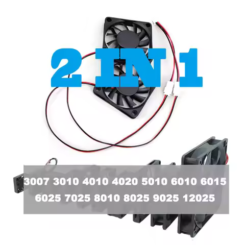 2 IN 1 DC Brushless Fan 3/4/5/6/8/9CM/12CM Cooling Fans Sleeve Bearing 25/30/35/40/50mm 3D printer C