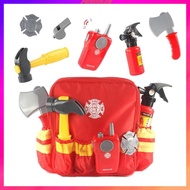 [Predolo2] 7PCS Cosplay Fireman Suit Enlightenment for Kids Halloween and Accessories