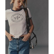 sale United States Daigou Sporty and rich Riding Club Ringer Tee Contrast Color Piping Tshirt