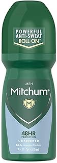 Mitchum Invisible Anti-Perspirant &amp; Deodorant Roll-On, Unscented 3.4 oz (Pack of 5)