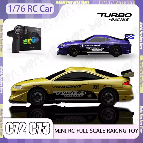 2026 C73 Turbo Racing 1/76 Mini Rc Car Micro Drift Full Scale 2.4Ghz Racing Model RWD Adjustable Spe