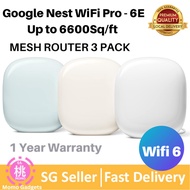 Google Nest WiFi Pro - 6E - Wifi 6 Reliable Home Wi-Fi System with Fast Speed and Whole Home Coverag