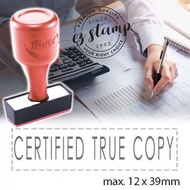 Ready Made RED Rubber Stamp - Certified True Copy Stamp (DX9)