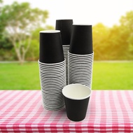 100pcs 7Oz/210gsm + 18PE Black Paper Cup