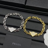 Prada outlet Triangle Logo Chain Bracelet