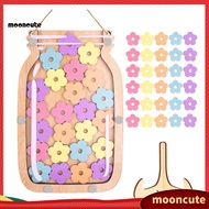 mooncute|  Reward Jar with Stand Wooden Star Reward Jar Colorful Stars Flowers Reward Jar for Kids P
