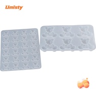 UMISTY 2 Pack Animal Silicone Mould, Silicone 6 -cavity: 15.8*10.7cm 24-cavity: 16.7*11cm  Bear Epox