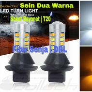 BOBLTECH Lampu Sein Mobil Dua Warna Fitur Senja | DRL Soket Bayonet | T20