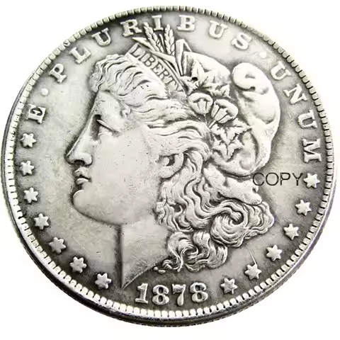 US 1878 Morgan Dollar Silver Plated Copy Coin
