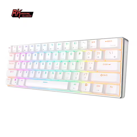 ROYAL KLUDGE RK61 PRO Aluminium Frame Gaming Keyboard 60% RGB Tri-mode USB 2.4G Wireless Bluetooth M