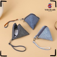 YRBWDYZDH Coin Change Wallet, Mini Canvas Triangle Coin Purse, Multifunctional Portable with Lanyard