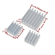 Aluminum heatsink for IC stickers TO-263, 14x14x6mm, 8x8x4mm, glue just sticks TO IC (Raspberry pi h