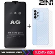 2 IN 1 TEMPERED GLASS MATTE PACKAGE FOR SAMSUNG GALAXY A70/ M12/ A12/ 22 4G/A23 4G/A22 5G / A52 / A5