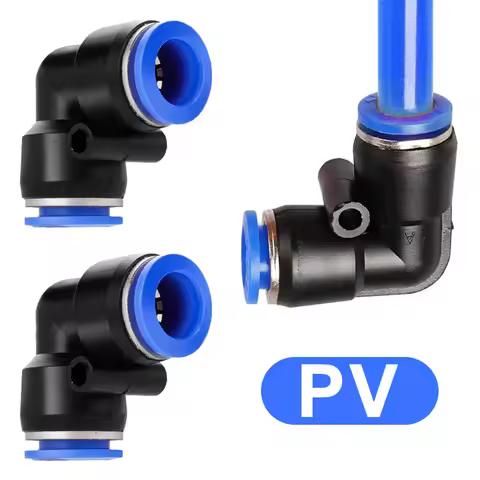 10Pcs Pneumatic Fittings Quick Connector Plastic Elbow Pipe PV 4mm 6mm 8mm 10mm 12mm Air Hose Fittin