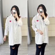 KEMEJA Real pic CDG women's tunic / CDG long shirt / oversize tunic
