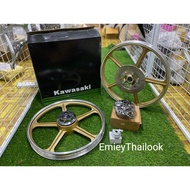 🔥AR80 SPORT RIM GOLD COMPLETE SET EX5 DREAM EX5 WAVE LAGENDA KRISS C70 🔥KAWASAKI YTEQ (READY STOK)