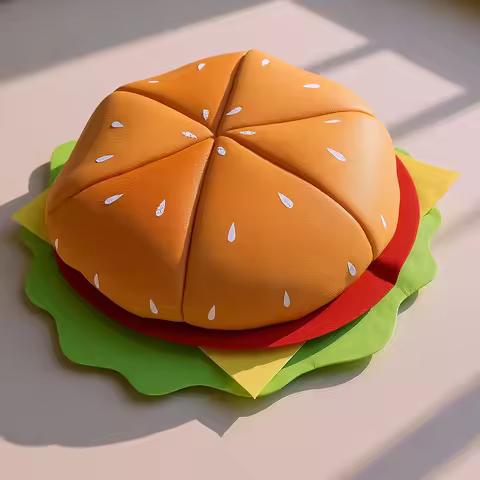 Stylish Burger Hat Prop Fun Hamburger Headwear for Party Cosplay Performance Festive Headgear Comfor