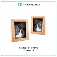 Minimalist Dutch Teak Table Frame Wall Decoration Certificate Photo Frame 12x9 cm - 2R Wooden Photo 