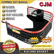 Combo Set Bakul Raga Basket Kacang (Besi Tebal) With Carpet + Getah + Cup Holder Drink Holder Y15 Y1