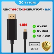 USB Type-C to Display Port DP / USB-C to HDMI Male to Male Gold Plated 8K Display Cable - 2M
