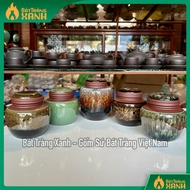 Bat Trang Ceramic Tea Jar with Fire Glaze - Meritorious Artist Vuong Manh Tuan - Tea Jar, Tea Jar, T