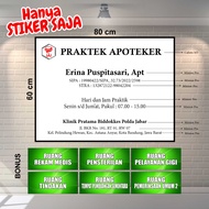 stiker untuk plang bidan dokter praktek dokter plang toko praktek apoteker terlaris terdekat