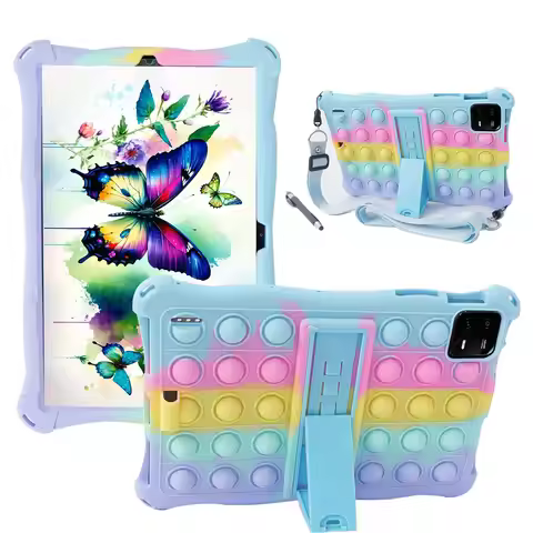 For Xiaomi Pad 6 Case Bubble Toys Soft Silicone Kids Tablet Cover For Xiaomi Pad 6Pro Kickstand Shoc